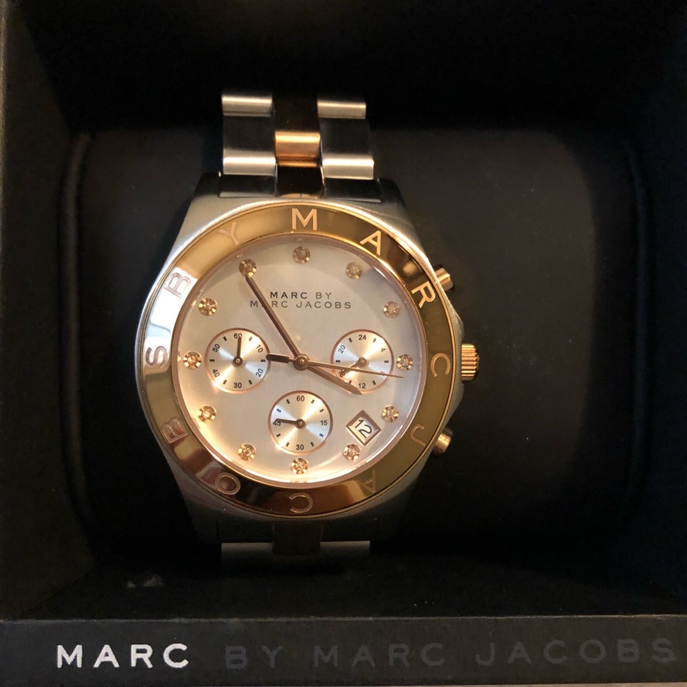 Marc by Marc Jacobs gold and silver watch